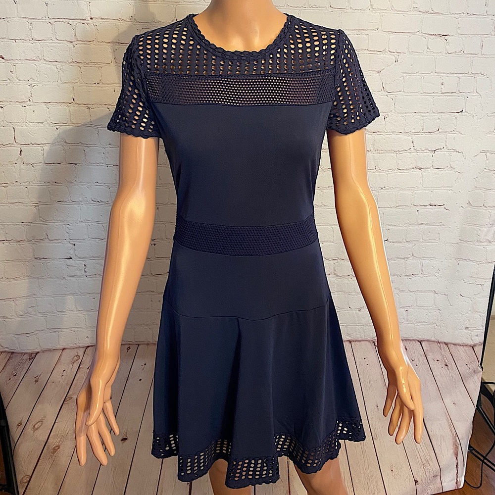 Michael Kors beautiful blue stretchy dress business casual dress size medium